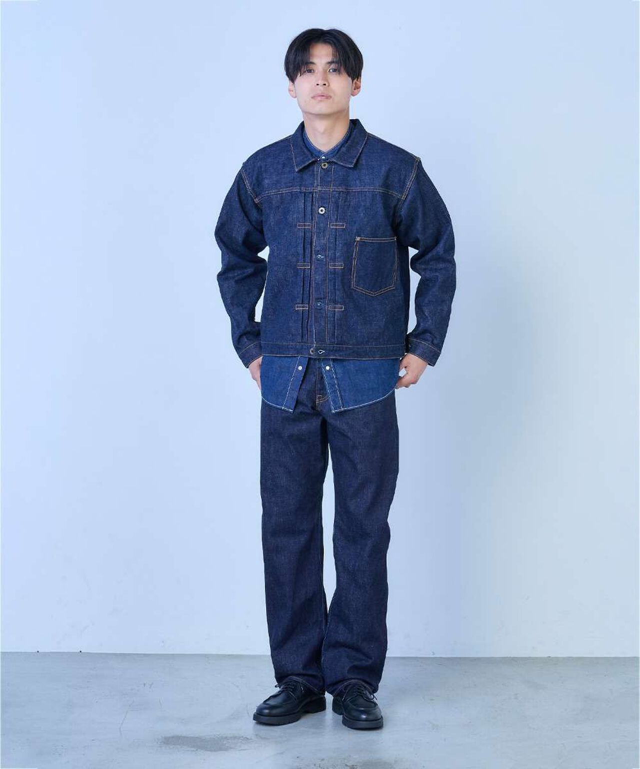 J501 14.8oz US Cotton Loose Selvedge Jeans,, large image number 8