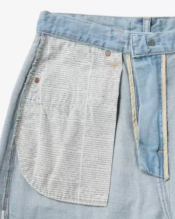 MEN | ReDESIGN Skew Straight Jeans 12oz Light Indigo,LIGHT INDIGO, large image number 8