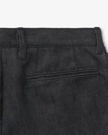 MEN | Light Two Tuck Loose Trousers 9oz Black,BLACK, large image number 7