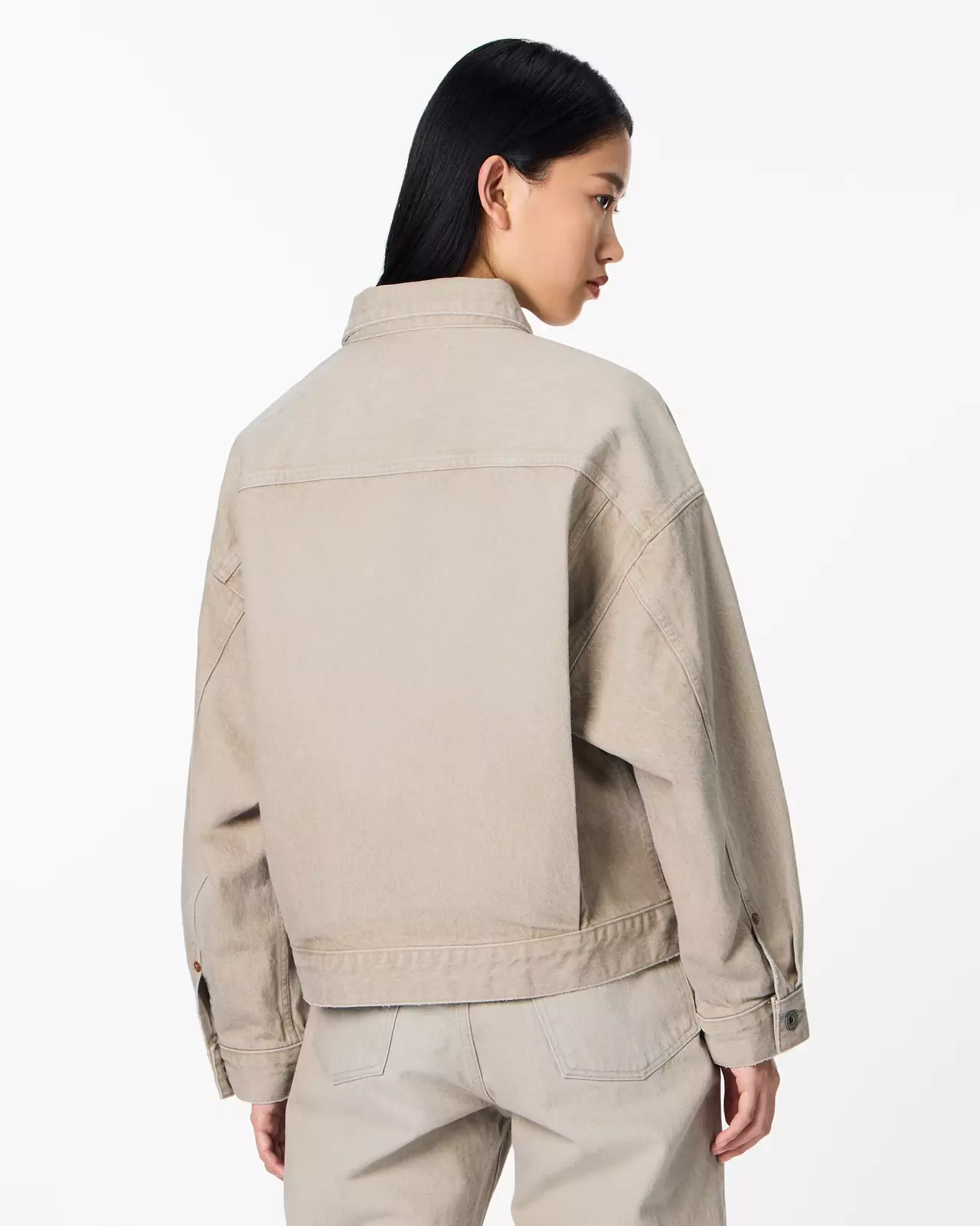 WOMEN | Denim Jacket 13.5oz Beige,BEIGE, large image number 2