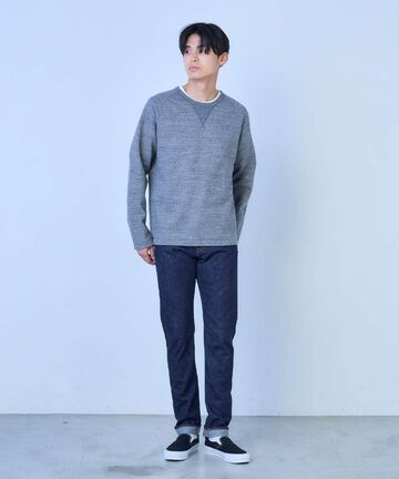 J201 CIRCLE Tapered 14.8oz American Cotton Vintage Selvedge Jeans,INDIGO, small image number 7