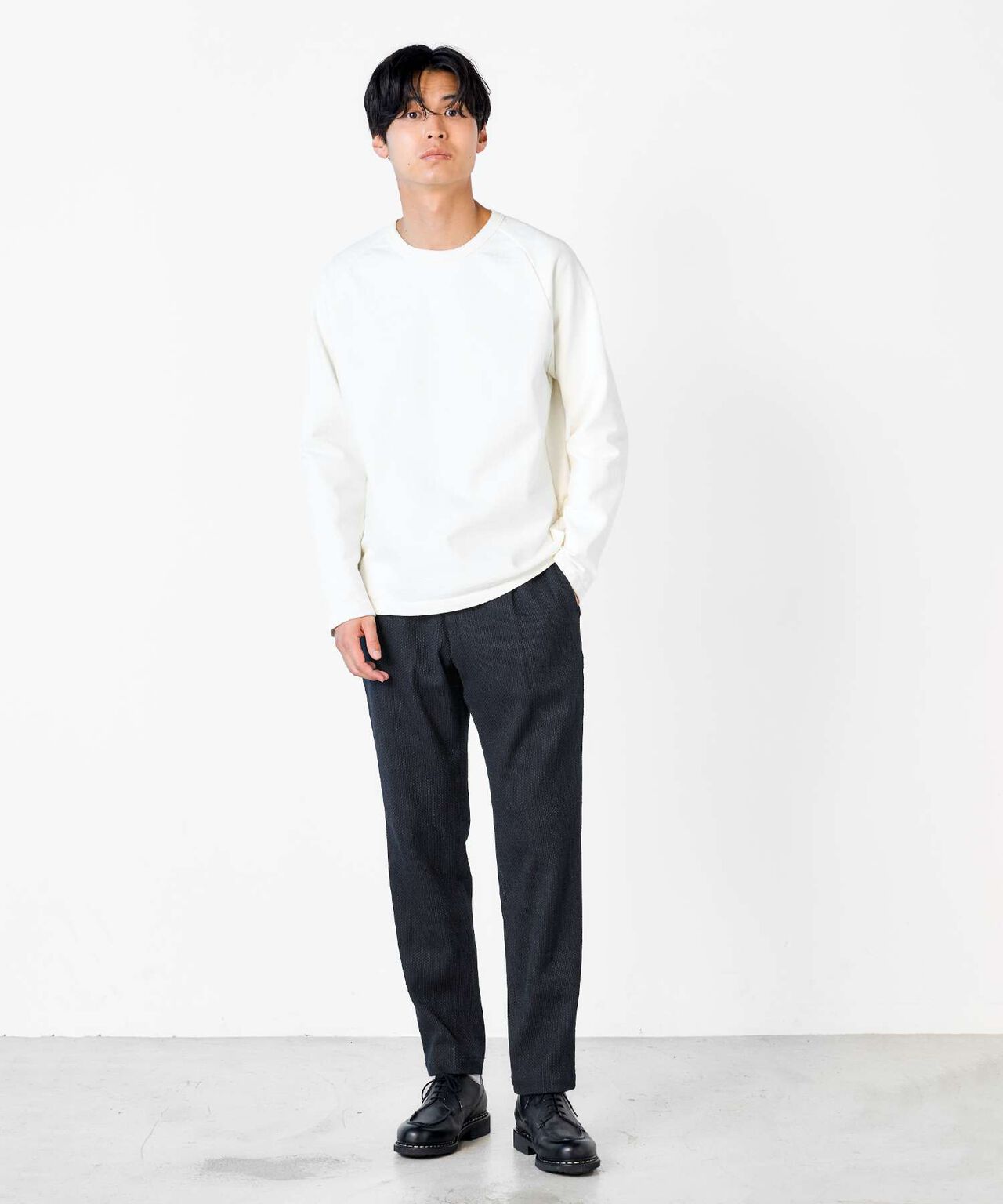 Sashiko Easy Tapered Pants,INDIGO, large image number 3