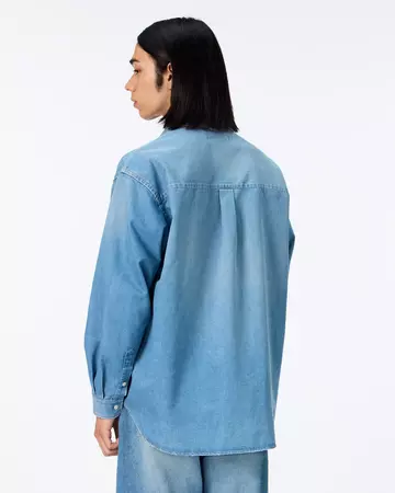 MEN | Light Denim Relax Shirt 7oz Medium Indigo,MEDIUM INDIGO, large image number 2