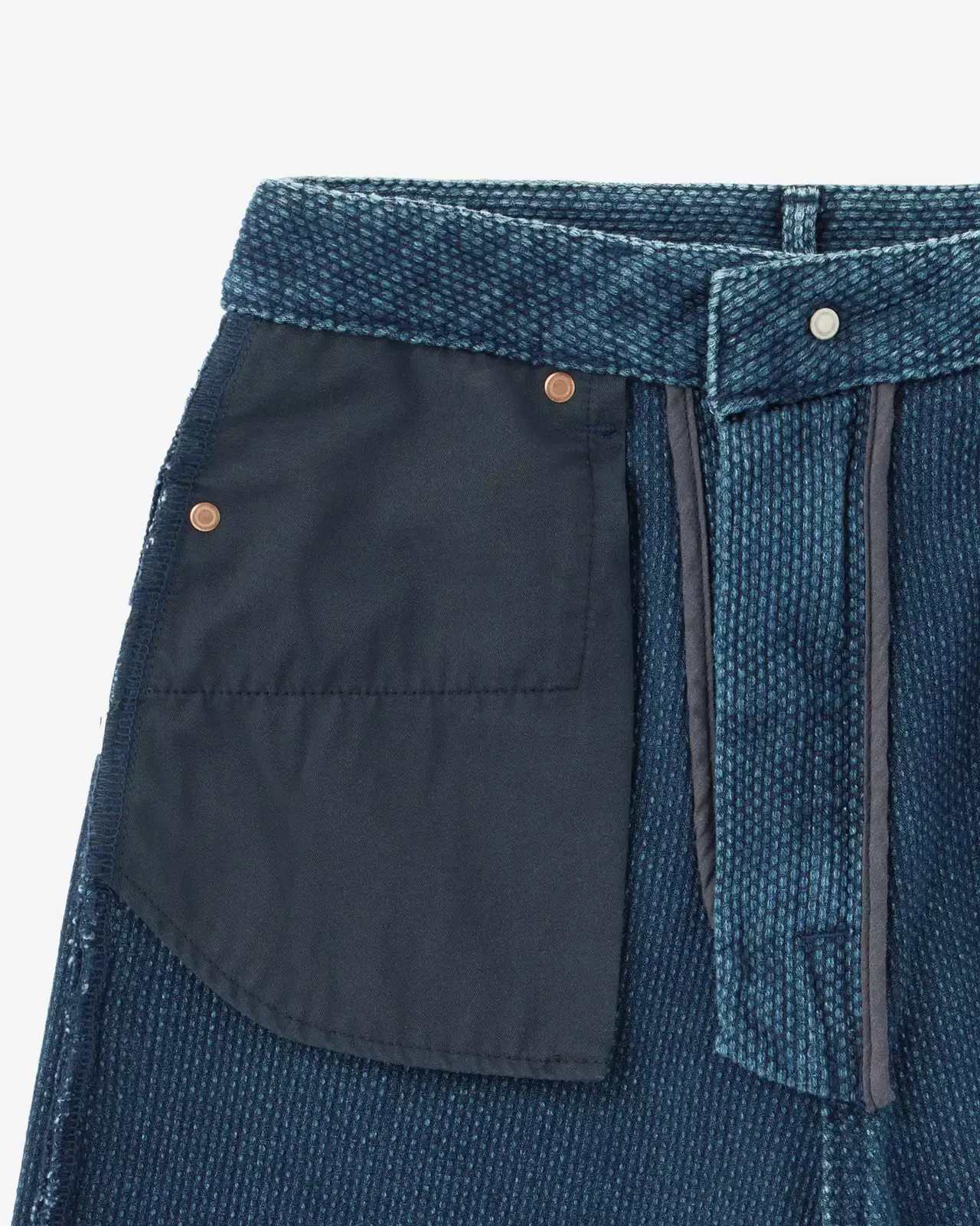 WOMEN | Sashiko Loose Pants Dark Indigo,DARK INDIGO, large image number 7