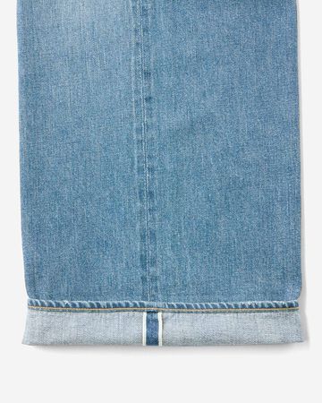 Selvedge Wide Straight Jeans 12oz Medium Indigo,MEDIUM INDIGO, small image number 6