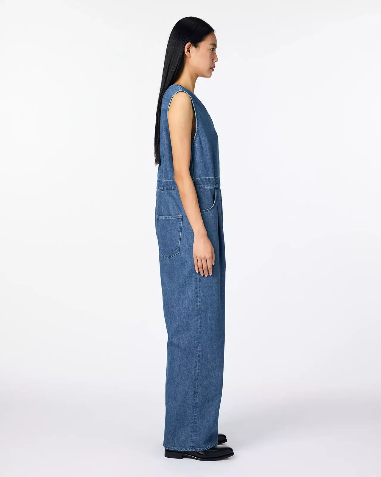 WOMEN | Light Denim Overalls 9oz Medium Indigo,MEDIUM INDIGO, large image number 1