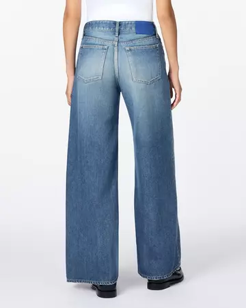 WOMEN | Light Baggy Jeans 9oz Medium Indigo,MEDIUM INDIGO, large image number 2