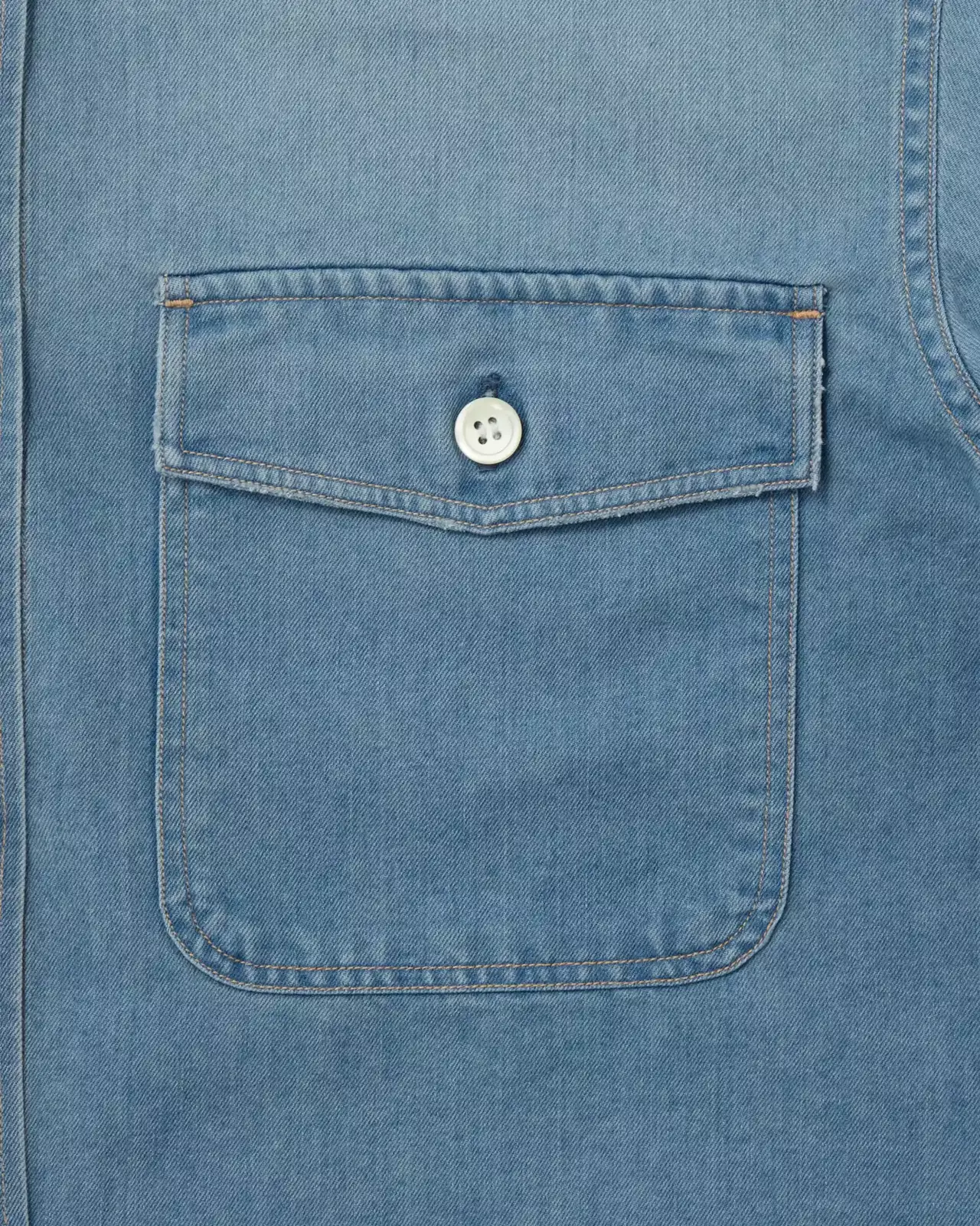 WOMEN | Light Denim Work Shirt 7oz Medium Indigo,MEDIUM INDIGO, large image number 8