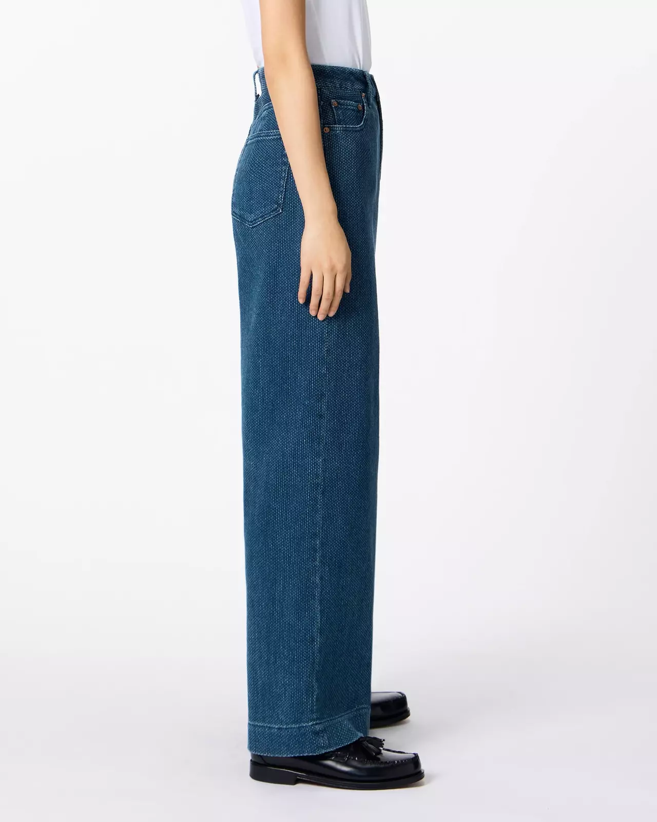 WOMEN | Sashiko Loose Pants Dark Indigo,DARK INDIGO, large image number 1