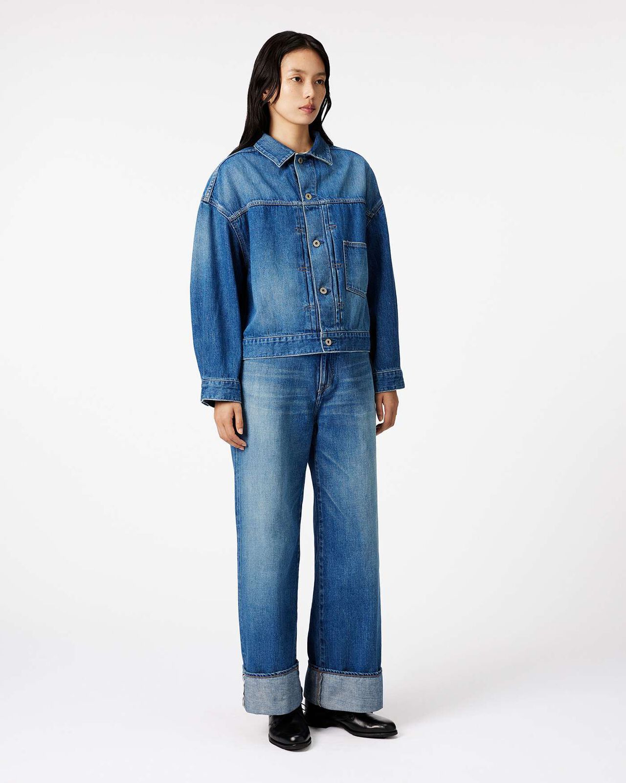 Selvedge Denim Jacket 12oz Medium Indigo,MEDIUM INDIGO, large image number 3