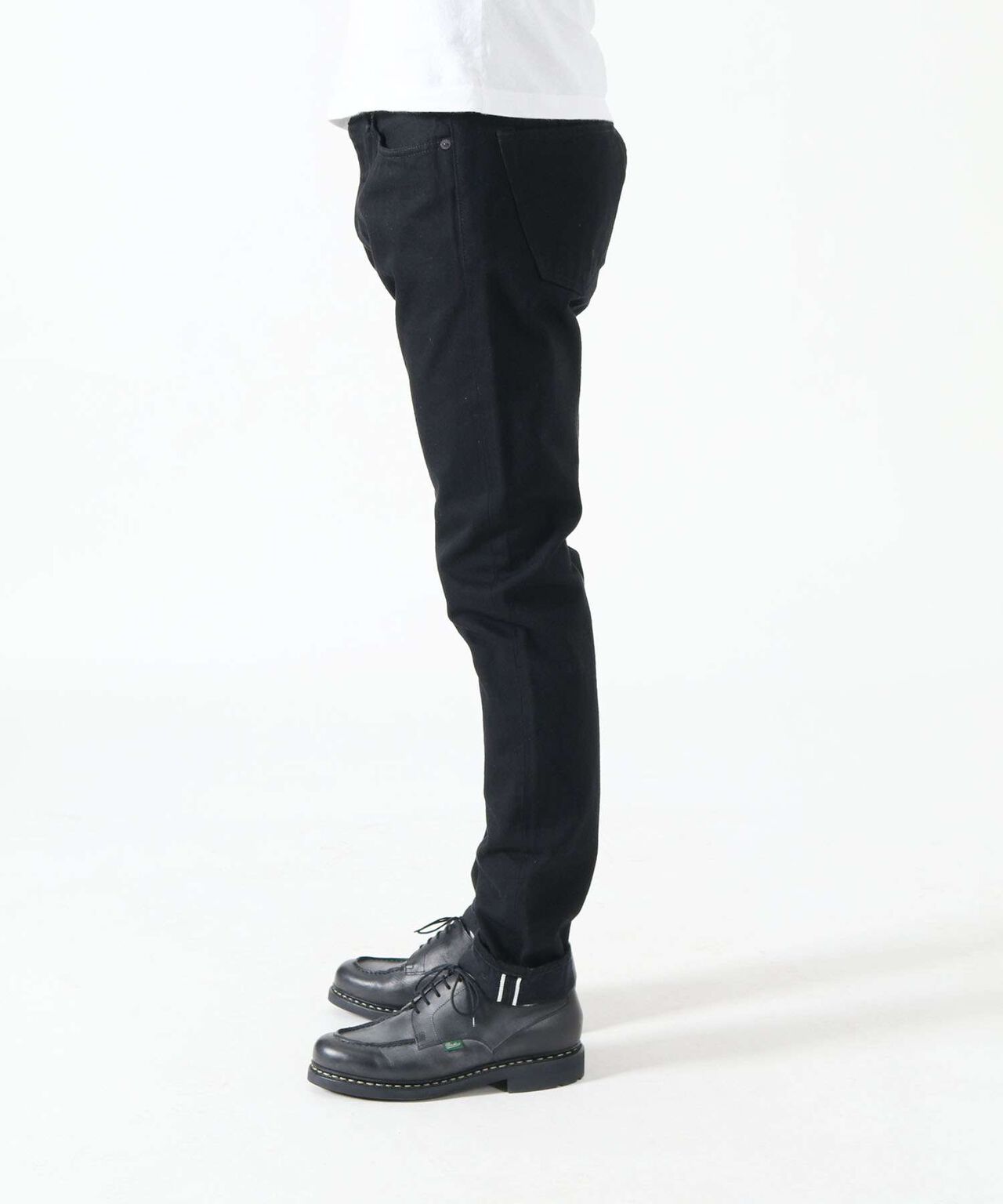 J214 14oz Black Tapered Selvedge Jeans,BLACK, large image number 3
