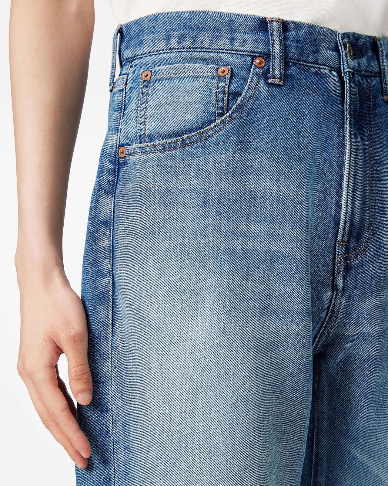 Light Flare Jeans 9oz Medium Indigo,MEDIUM INDIGO, large image number 3