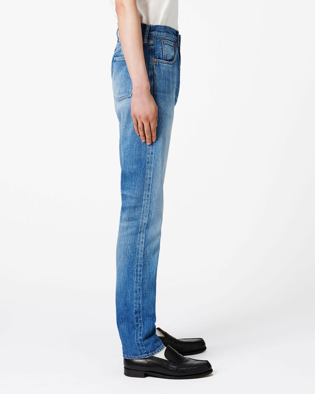 Selvedge Slim Jeans 12oz Medium Indigo,MEDIUM INDIGO, large image number 1