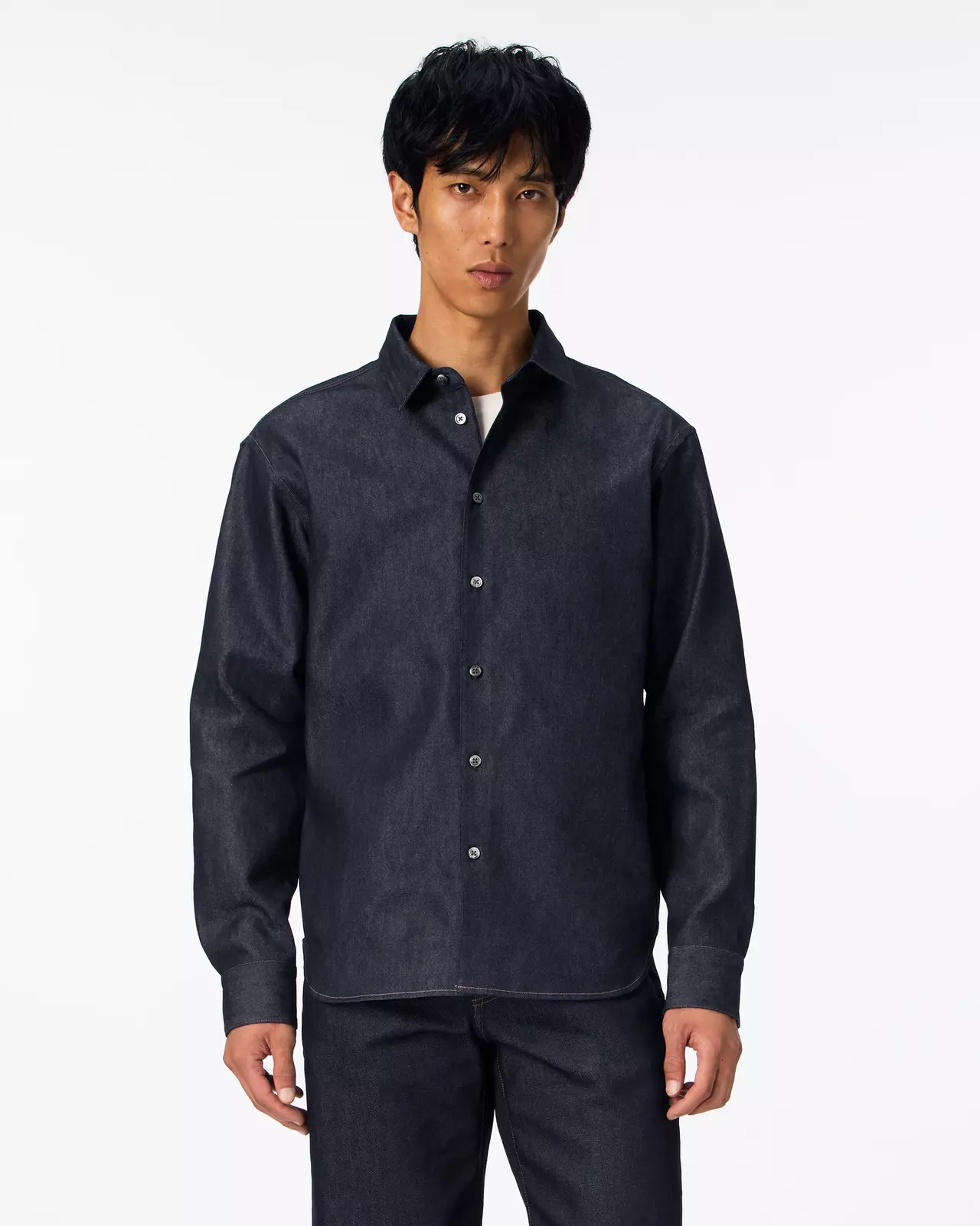MEN | Light Denim Regular Shirt 7oz Rigid,RIGID, large image number 0