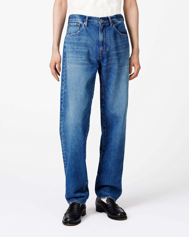 Smooth Wide Jeans 9oz Medium Indigo,, medium