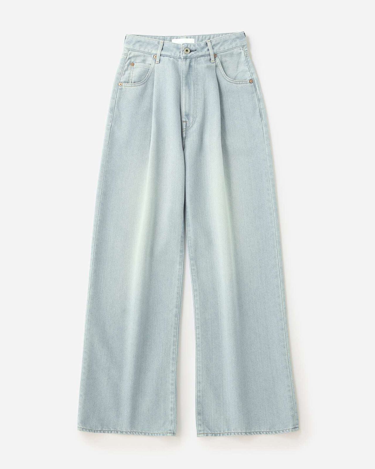 Light Wide Jeans 9oz Light Indigo,LIGHT INDIGO, large image number 3