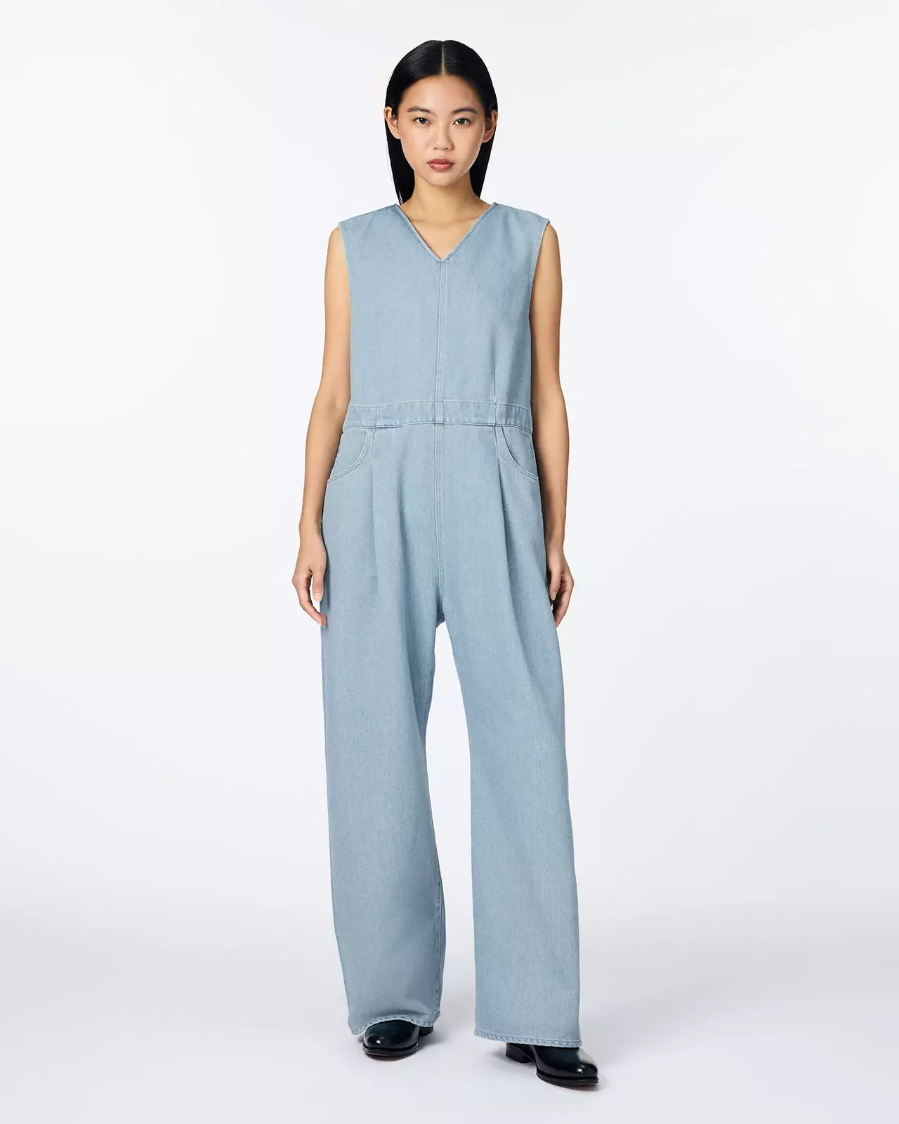 WOMEN | Light Denim Overalls 9oz Light Indigo,LIGHT INDIGO, large image number 0