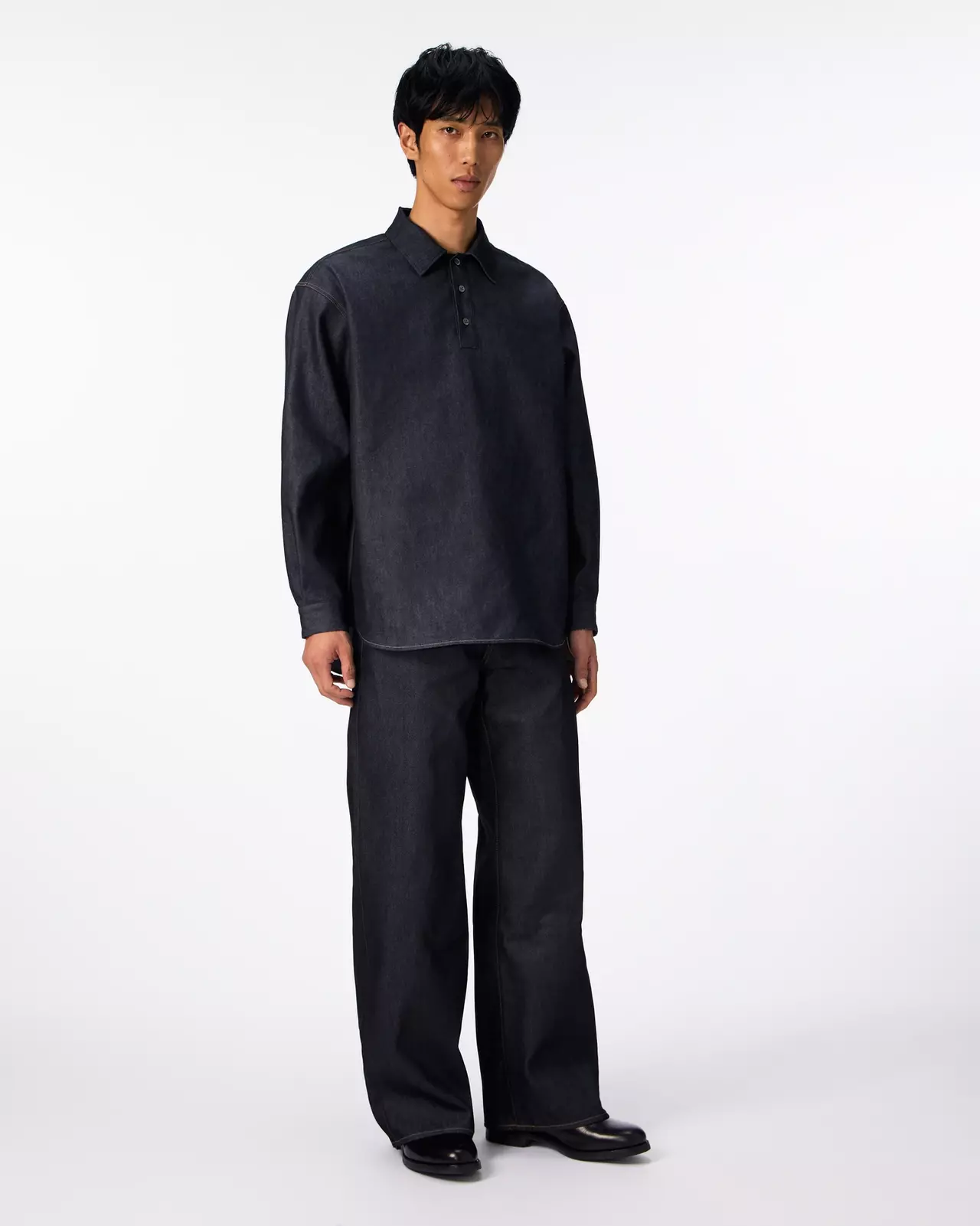 MEN | Light Denim Pullover Shirt 7oz Rigid,RIGID, large image number 4