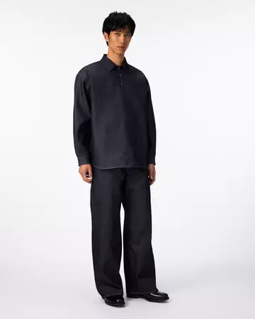 MEN | Light Denim Pullover Shirt 7oz Rigid,RIGID, large image number 4