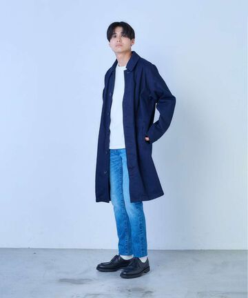 J201_MID CIRCLE Tapered 14.8oz American Cotton Vintage Selvedge Jeans (Wash),MEDIUM INDIGO, large image number 12