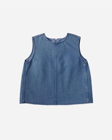 WOMEN | Light Denim NS shirt 9oz Medium Indigo,MEDIUM INDIGO, large image number 5