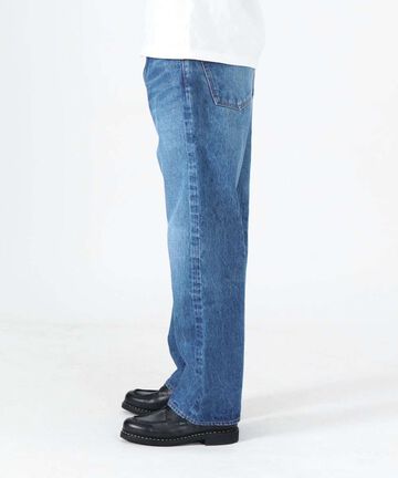 J501_MID 14.8oz Loose Selvedge Jeans (Aging Wash),MEDIUM INDIGO, small image number 3