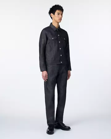 MEN | Light Type 3 Denim Jacket 9oz Black,BLACK, large image number 3