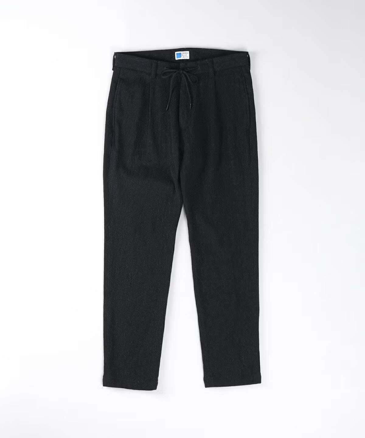 Sashiko Black Easy Tapered Pants