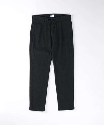 Sashiko Black Easy Tapered Pants,BLACK, large image number 5