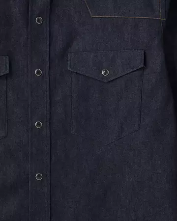 MEN | Light Denim Western Shirt 7oz Rigid,RIGID, large image number 8