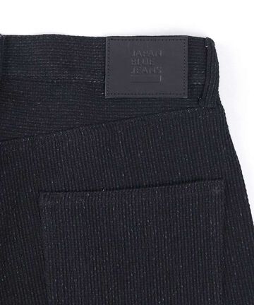 Sashiko Black Wide Tapered 5P Pants,BLACK, large image number 10