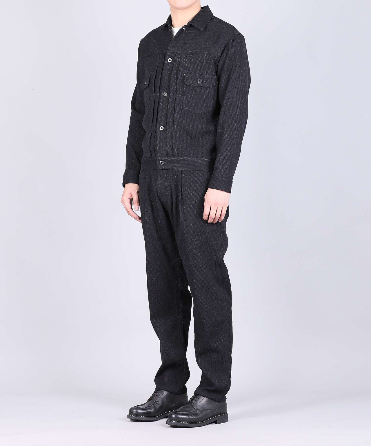 Sashiko Black 2nd Type Jacket - 11oz Black Sashiko-BLK-40,BLACK, large image number 3