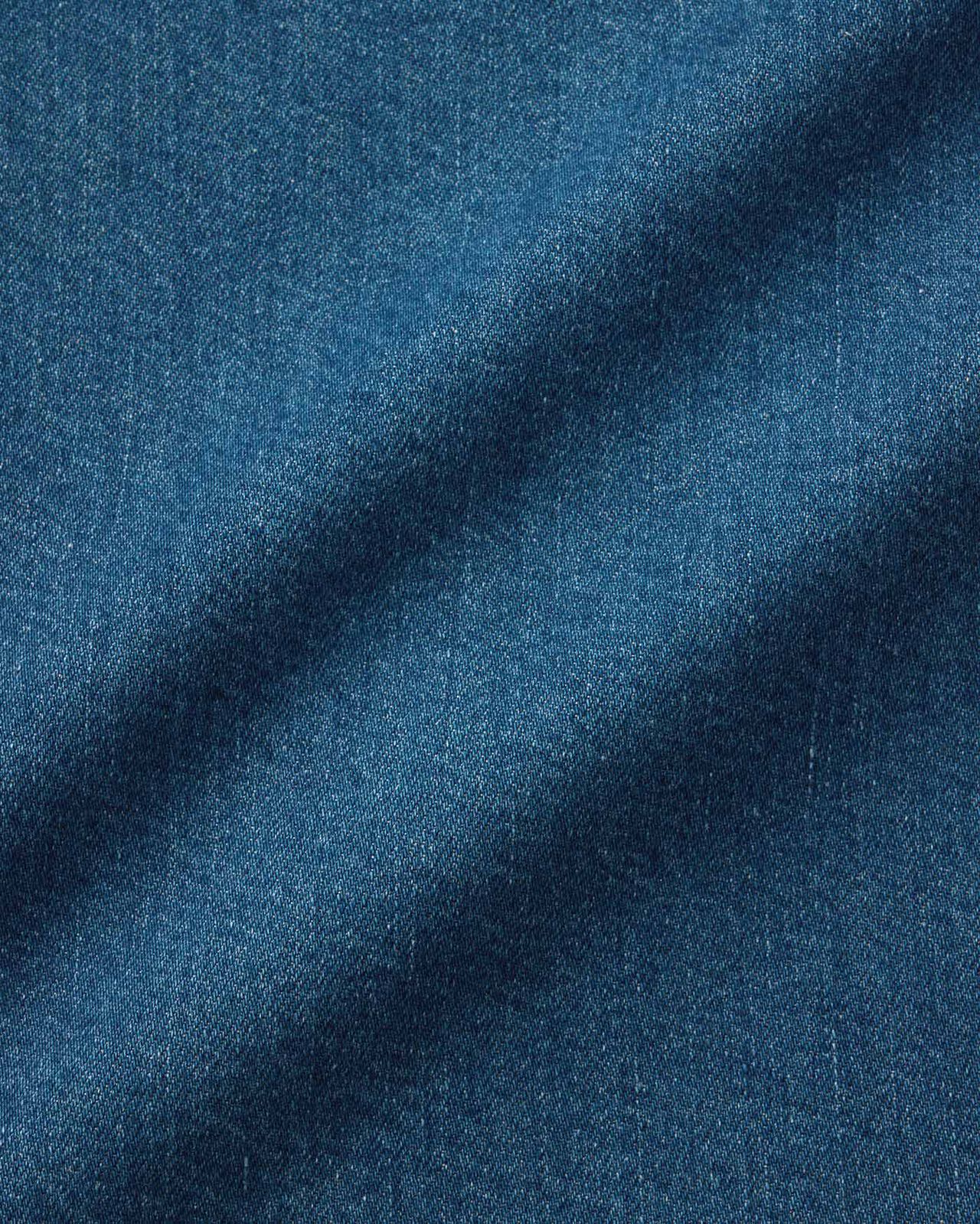 Light Denim Shirt 7oz,MEDIUM INDIGO, large image number 7