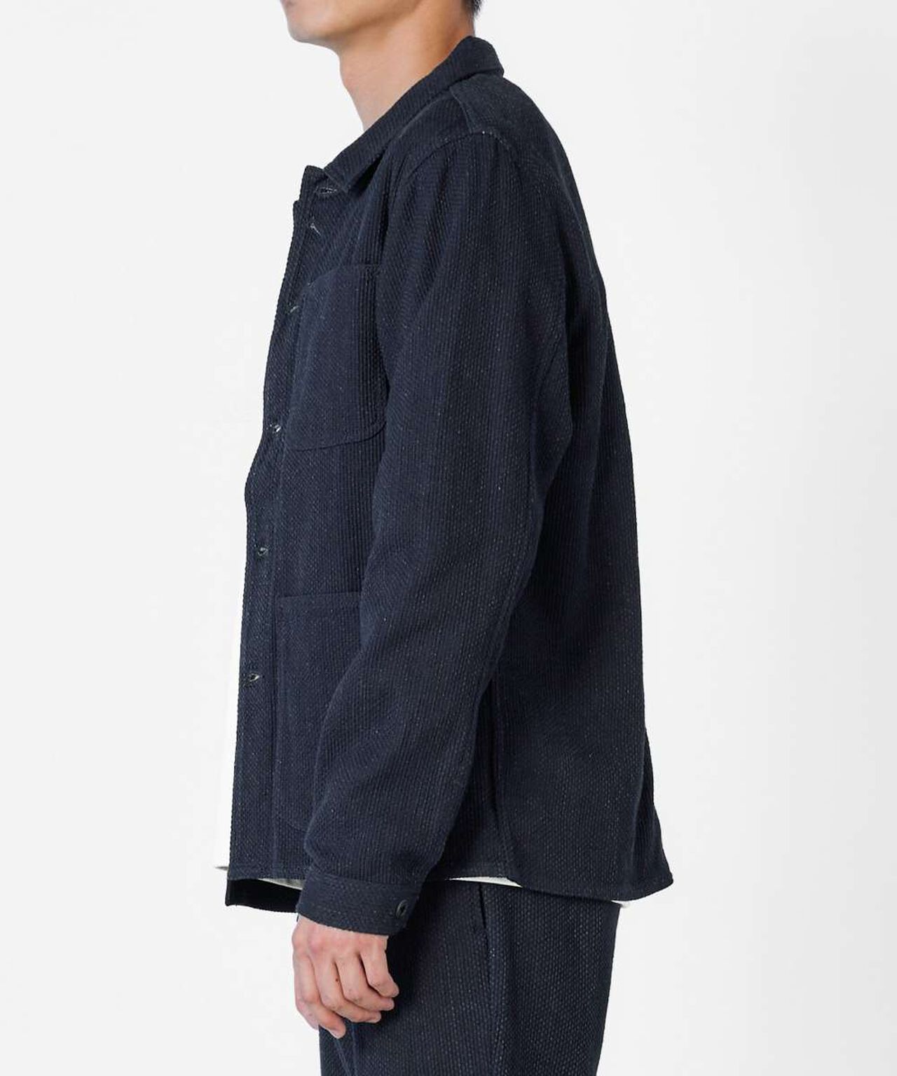 Sashiko Coverall Jacket,INDIGO, large image number 1