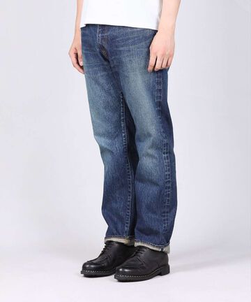 J401(D01) 14.8oz US Cotton Selvedge Jeans (Aging Wash)-DID-34,DARK INDIGO, small image number 1