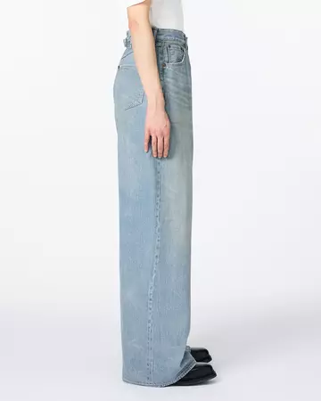 MEN | ReDESIGN Skew Wide Jeans 12oz Light Indigo,LIGHT INDIGO, large image number 1