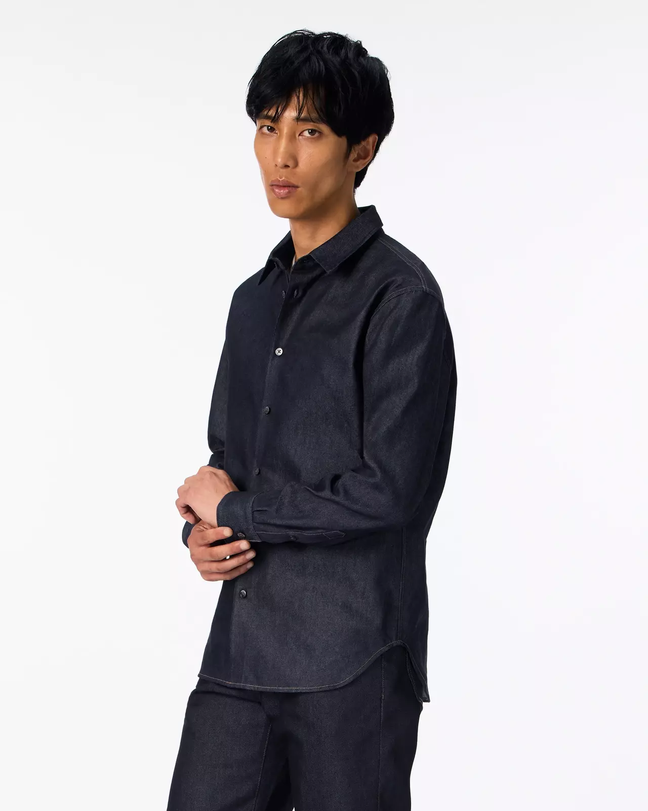 MEN | Light Denim Regular Shirt 7oz Rigid,RIGID, large image number 1