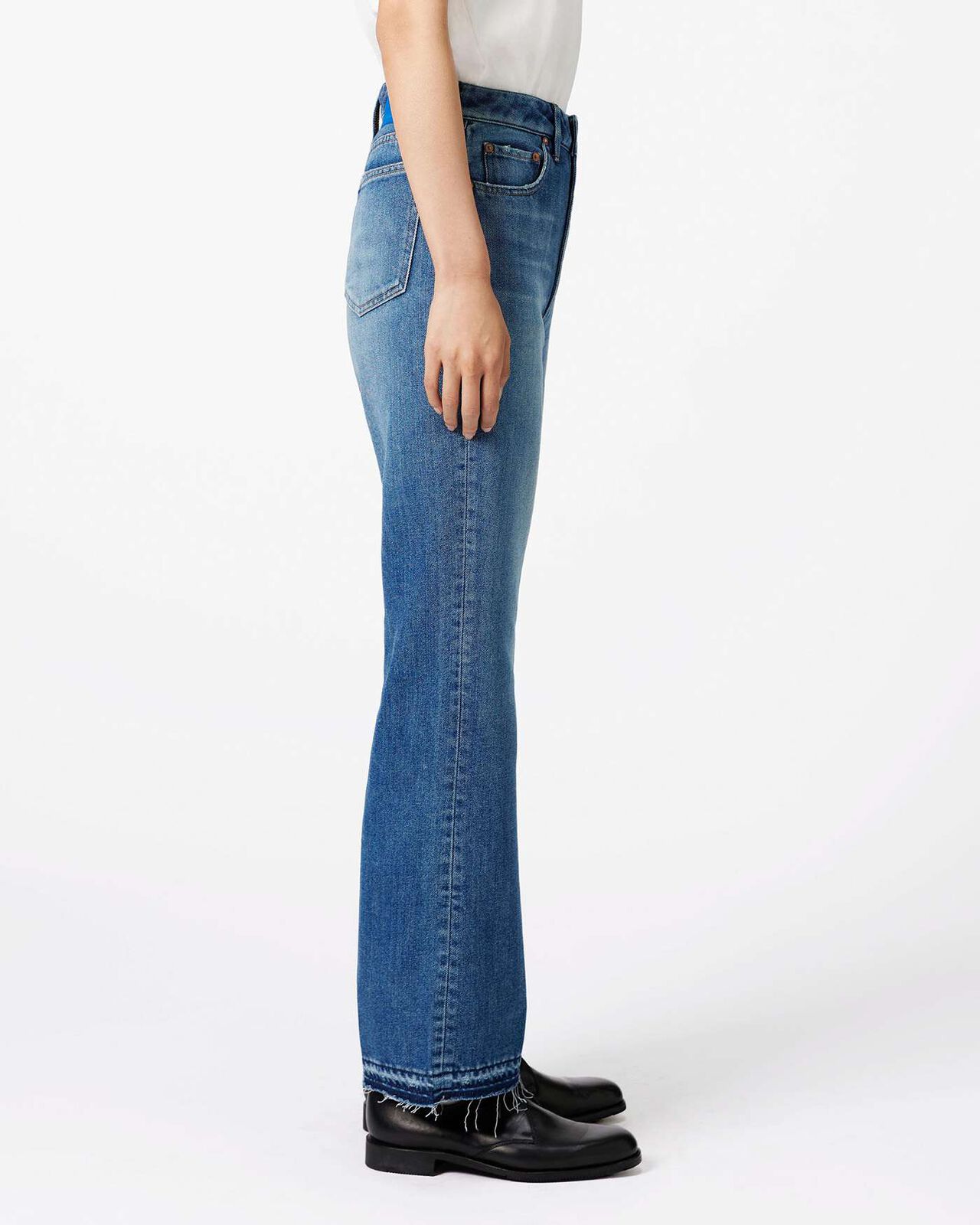Light Flare Jeans 9oz Medium Indigo,MEDIUM INDIGO, large image number 1