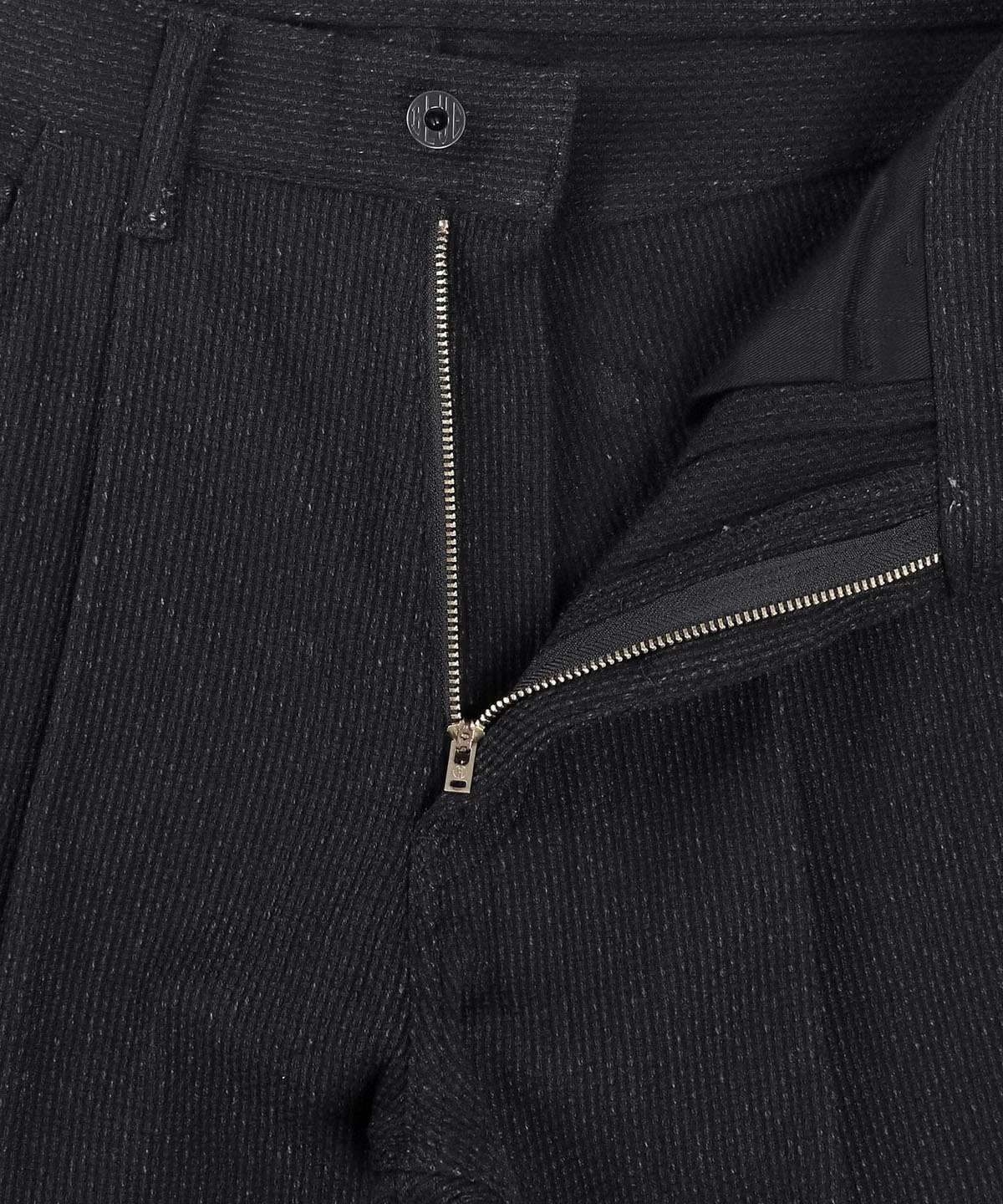 Sashiko Black Wide Tapered 5P Pants