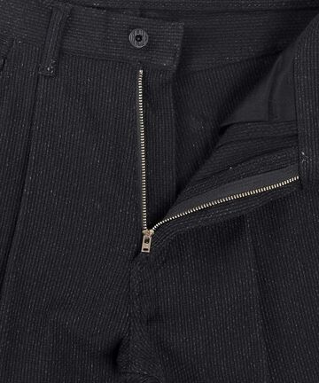 Sashiko Black Wide Tapered 5P Pants,BLACK, large image number 8