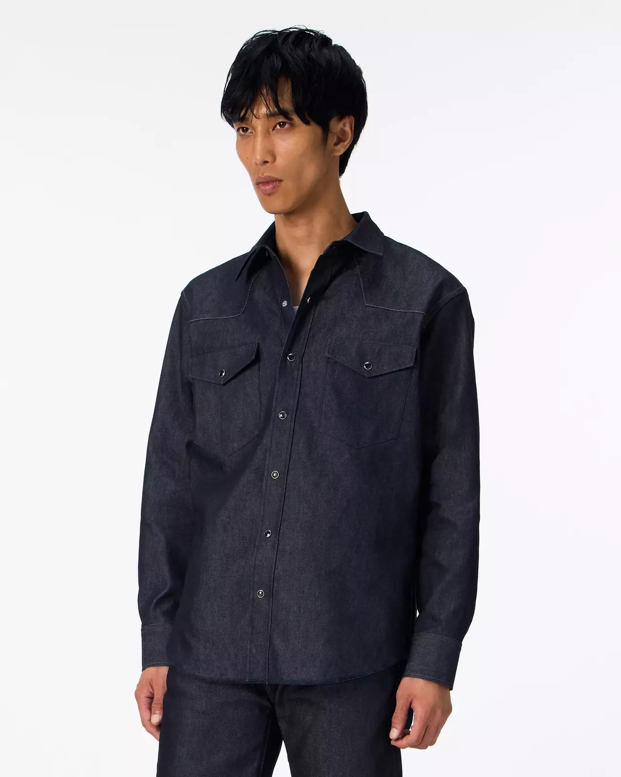 MEN | Light Denim Western Shirt 7oz Rigid,RIGID, large image number 1