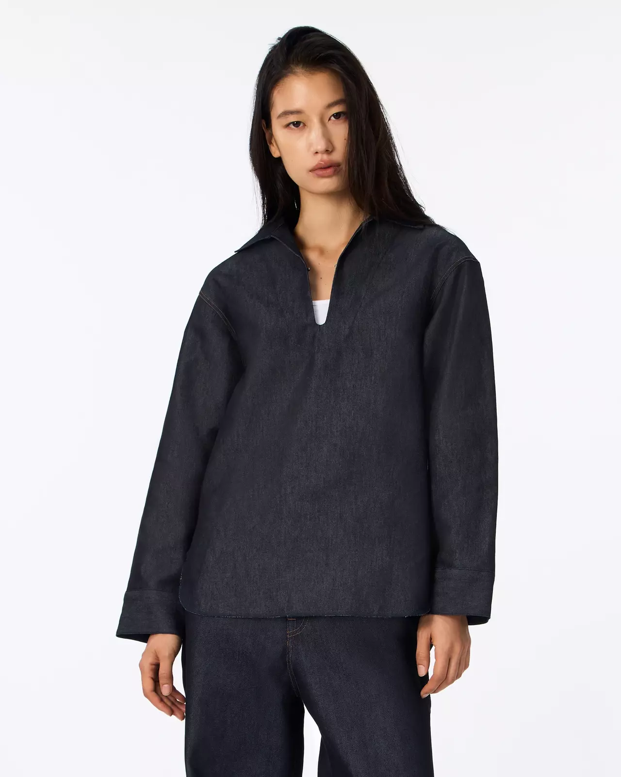 WOMEN | Light Denim Skipper Shirt 7oz Rigid,RIGID, large image number 0