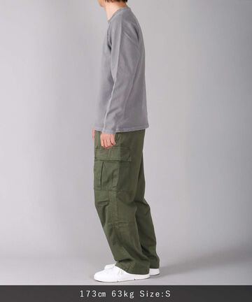 Sulphur Dyed Loose Satin Cargo Pants,OLIVE, large image number 20