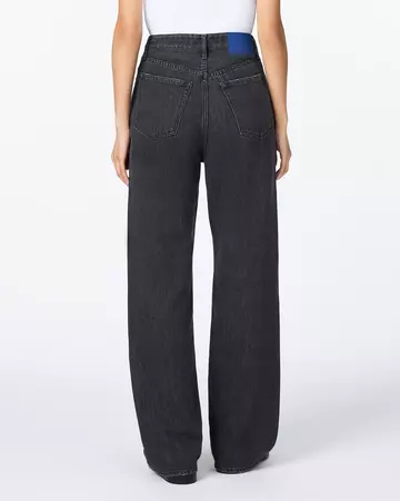 WOMEN | Light Straight Jeans 9oz Washed Black,BLACK, large image number 2