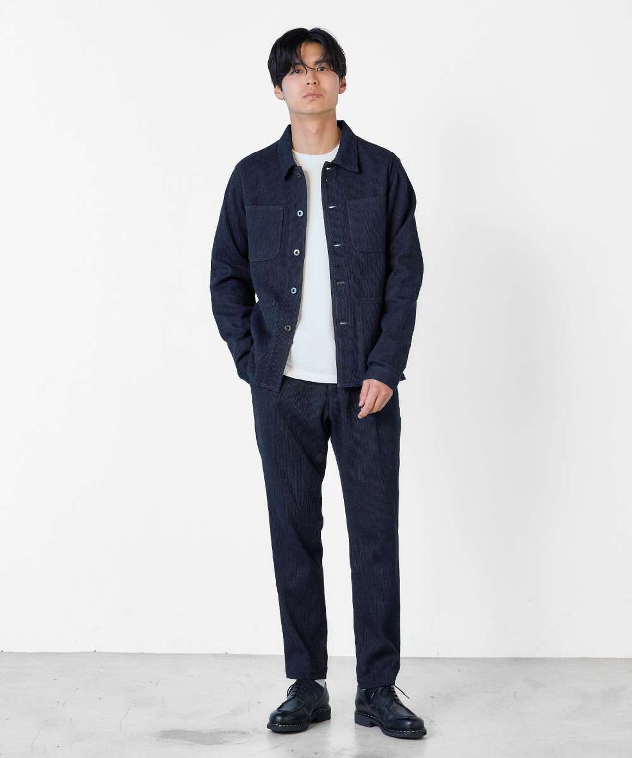 Sashiko Coverall Jacket,INDIGO, large image number 3