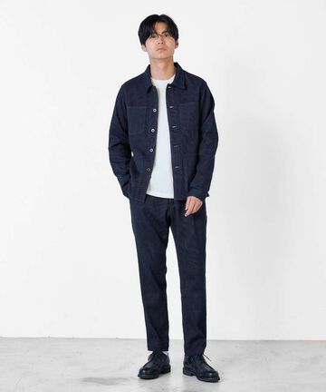 Sashiko Coverall Jacket,INDIGO, large image number 3