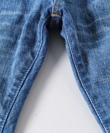 J401_MID CIRCLE Classic Straight 14.8oz American Cotton Vintage Selvedge Jeans (Wash),MEDIUM INDIGO, large image number 9