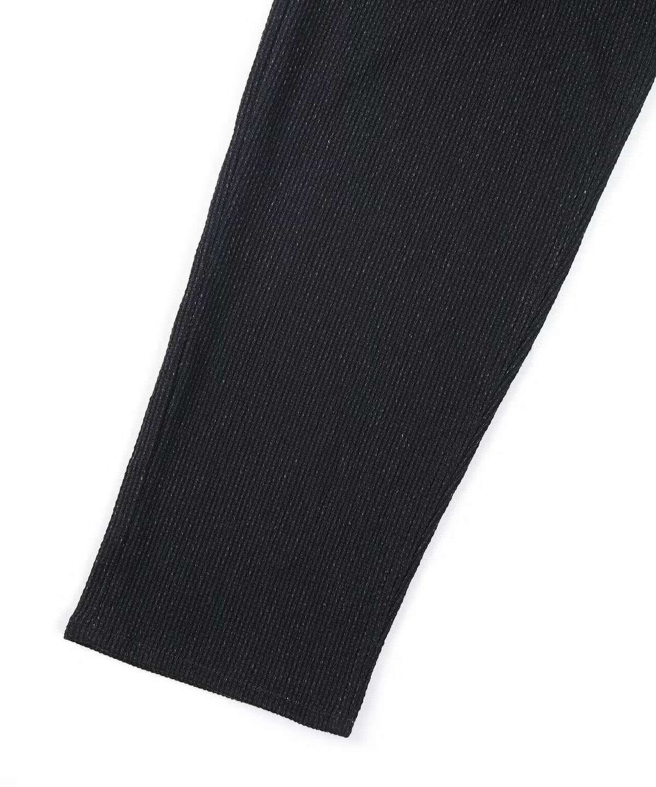 Sashiko Black Wide Tapered 5P Pants,BLACK, large image number 9