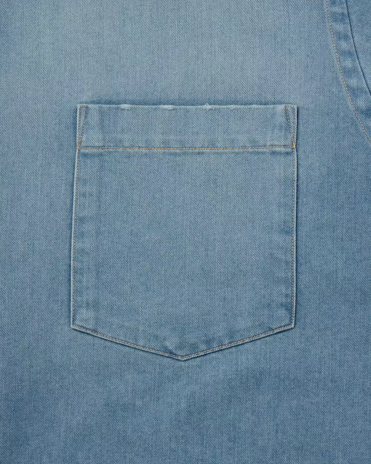 WOMEN | Light Denim Relax Shirt 7oz Medium Indigo,MEDIUM INDIGO, large image number 8