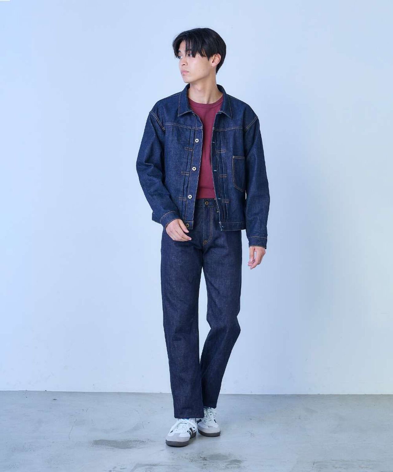 J401 14.8oz US Cotton Classic Straight Selvedge Jeans,INDIGO, large image number 7